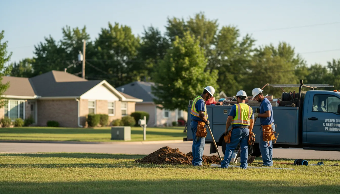 Residential water line and bathroom plumbing service in Everton, AR